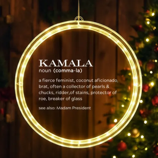 Discover Kamala Harris 2024 Election LED Christmas Window Lights - Coconut Tree LED Christmas Window Lights - Kamala Rally