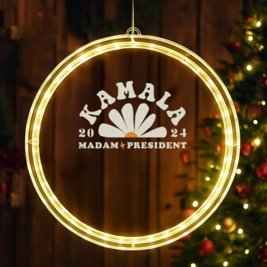 Discover Kamala Harris 2024 Madam President LED Christmas Window Lights Feminist LED Christmas Window Lights KAMALA LED Christmas Window Lights Vote Harris Cool