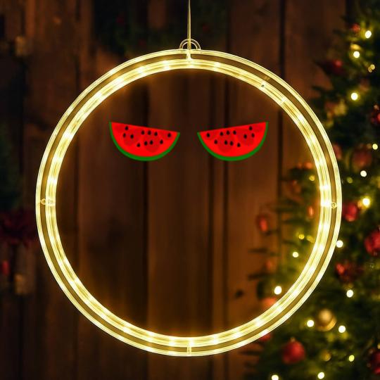 Discover Juicy Watermelon Boobs LED Christmas Window Lights, Fruit Boobs LED Christmas Window Lights