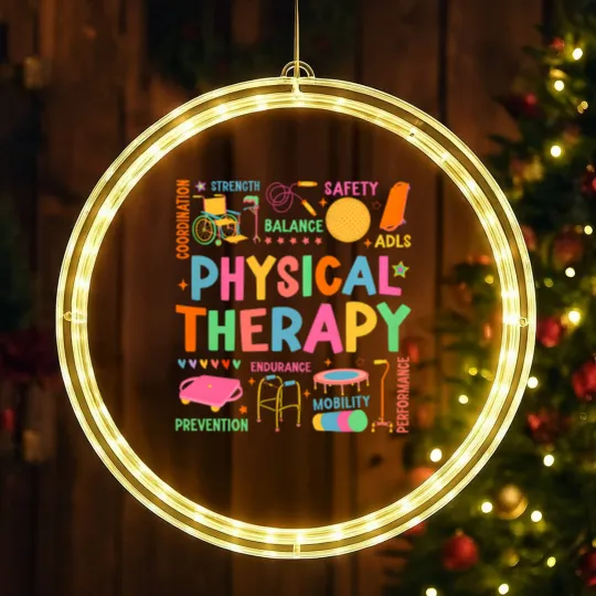 Discover Physical Therapy LED Christmas Window Lights, Physical Therapist LED Christmas Window Lights, Doctor Physical Therapist LED Christmas Window Lights