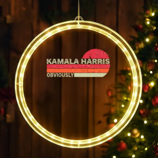 Discover Retro Kamala Obviously Harris Obviously LED Christmas Window Lights