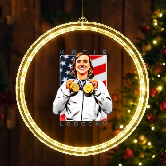 Discover Katie Ledecky The Hero - Athlete - LED Christmas Window Lights