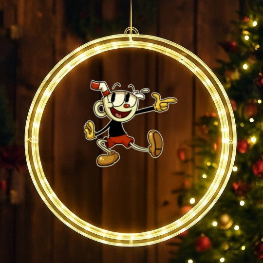 Discover Cuphead , cuphead, cuphead and mugman, cuphead game, cagney carnation, cuphead cagney carnati Essent LED Christmas Window Lights