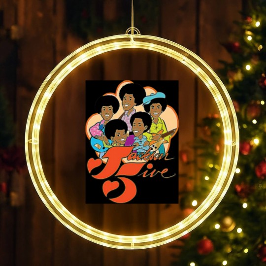 Discover Vintage Jackson 5 70s Cartoon Retro Vintage Style Distressed LED Christmas Window Lights