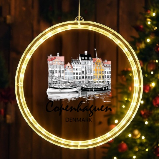 Discover Copenhagen Denmark LED Christmas Window Lights