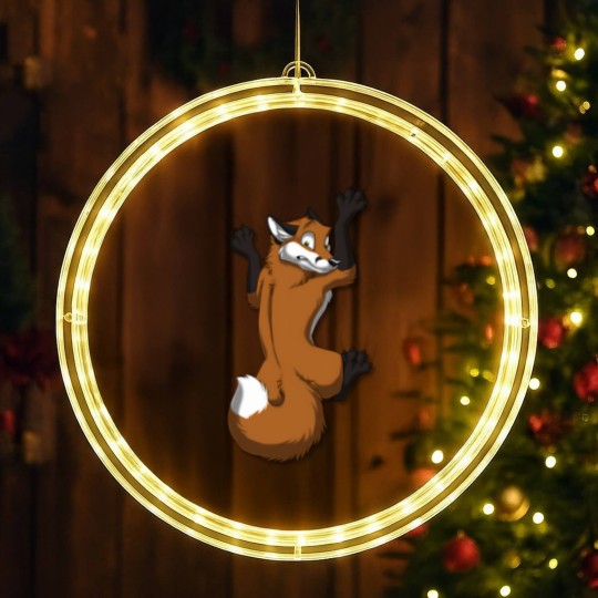 Discover Clinging Red Fox LED Christmas Window Lights