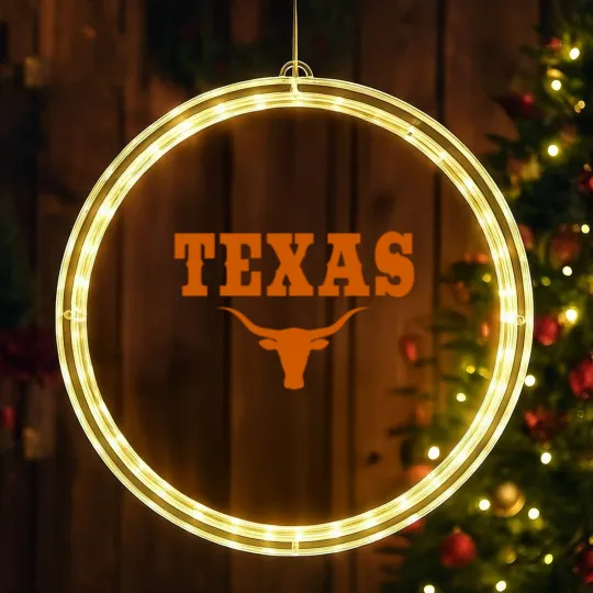 Discover texas tx american longhorn united states font LED Christmas Window Lights