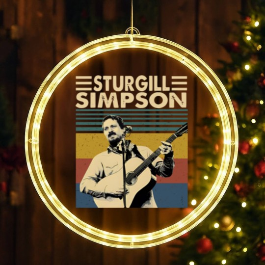 Discover Sturgill Simpson Retro Vintage Unisex LED Christmas Window Lights, Sturgill Simpson Music LED Christmas Window Lights