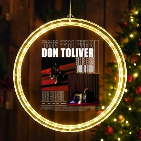 Discover Vintage Bootleg Inspired LED Christmas Window Lights, Graphic Unisex LED Christmas Window Lights, Don Toliver Vintage LED Christmas Window Lights