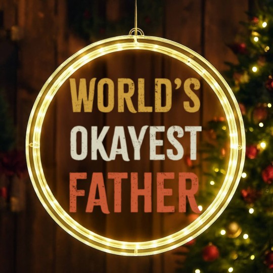 Discover Worlds Okayest Father LED Christmas Window Lights