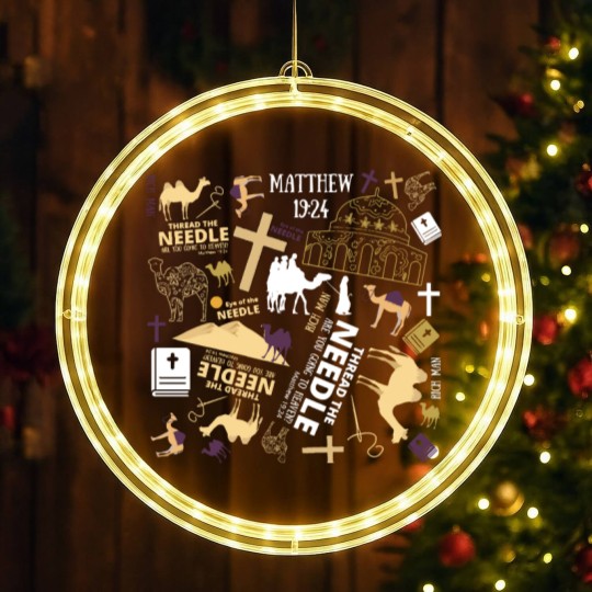 Discover Book Of Matthew Matthew 19 24 The Camel and the Eye of the Needle LED Christmas Window Lights
