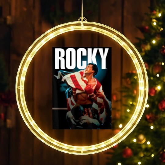 Discover Rocky IV American Flag Portrait LED Christmas Window Lights