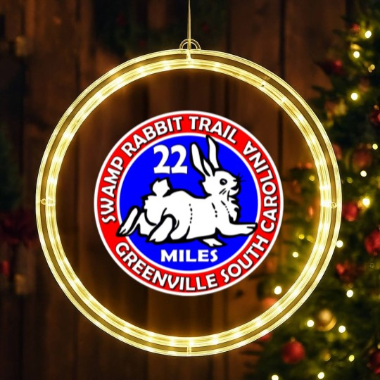 Discover Swamp Rabbit Trail from Greenville to Travelers Rest, SC 22 mile Classic(3) LED Christmas Window Lights