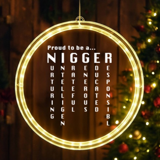 Discover Proud to be a nigger LED Christmas Window Lights