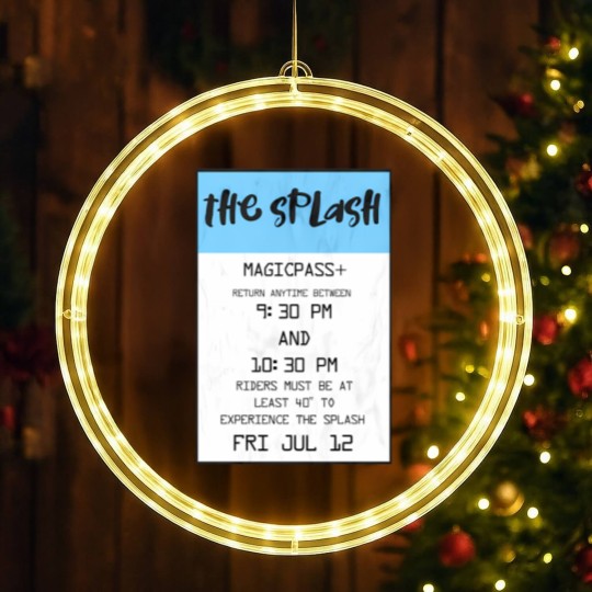 Discover Splash - Splash Mountain - LED Christmas Window Lights