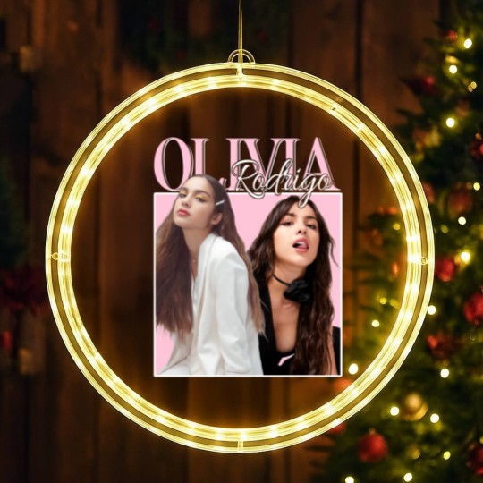 Discover Olivia Rodrigo LED Christmas Window Lights, Olivia Sour Tour Music Merch LED Christmas Window Lights, Olivia Rodrigo LED Christmas Window Lights