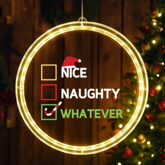 Discover Nice Naughty Whatever LED Christmas Window Lights
