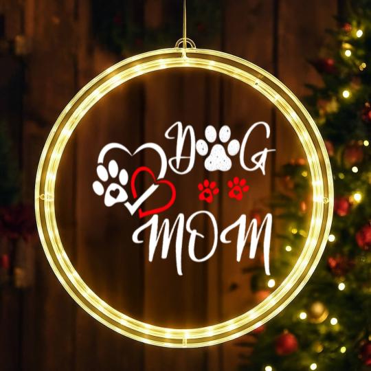 Discover Love Dog Mom Dog Mom LED Christmas Window Lights
