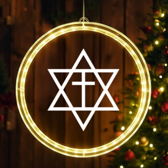 Discover Messianic Judaism Symbol LED Christmas Window Lights