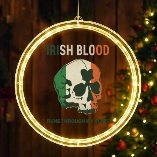 Discover Irish Blood run through my Veins LED Christmas Window Lights