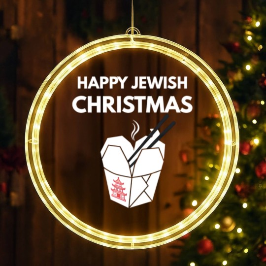 Discover Happy Jewish Christmas LED Christmas Window Lights Chinese Takeout- Hanukkah LED Christmas Window Lights