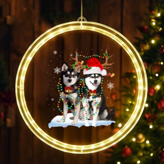 Discover Alaskan Klee Kai Christmas Tree Lights Reindeer Xmas Pajama 151 LED Christmas Window Lights