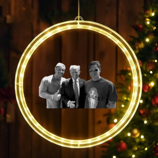 Discover Donald Trump Nick Bosa Joe Burrow LED Christmas Window Lights, Political Statement LED Christmas Window Lights, Conservative ShirtSports LED Christmas Window Lights