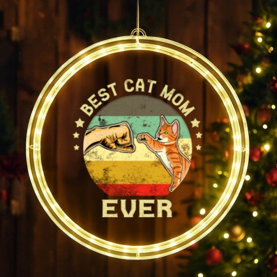 Discover BEST CAT MOM EVER - Best Cat Mom Ever - LED Christmas Window Lights