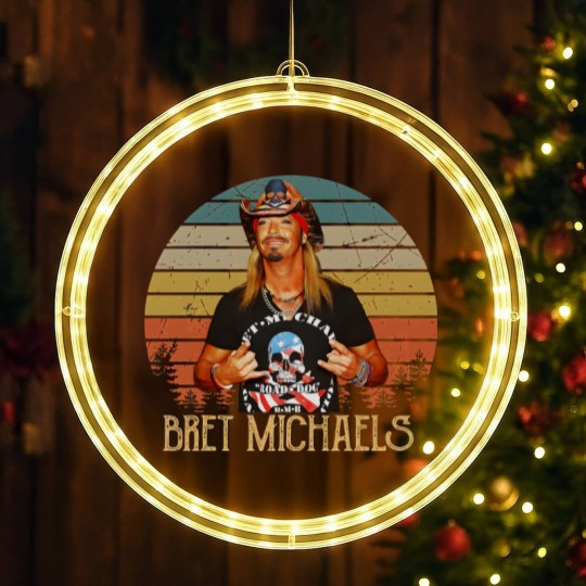 Discover New Popular Bret Michaels Vintage Gift For Fans LED Christmas Window Lights