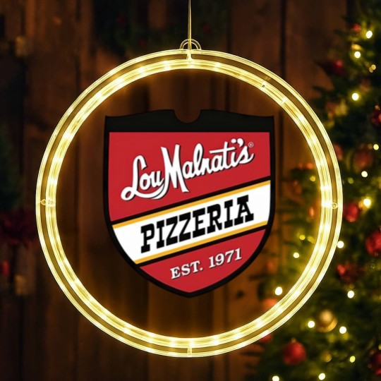Discover Lou Malnati_s Pizza LED Christmas Window Lights