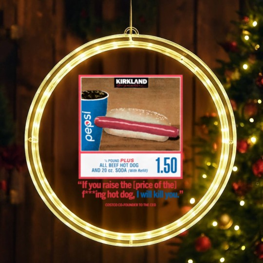Discover Costco Hot Dog & Soda Combo LED Christmas Window Lights