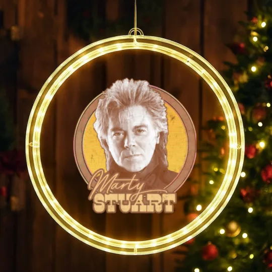Discover Marty Stuart / Faded-Look Country Fan Art Design - Marty Stuart - LED Christmas Window Lights