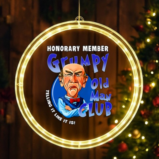 Discover Je.ff Dunham Memes Gru.mpy Old Man Club LED Christmas Window Lights