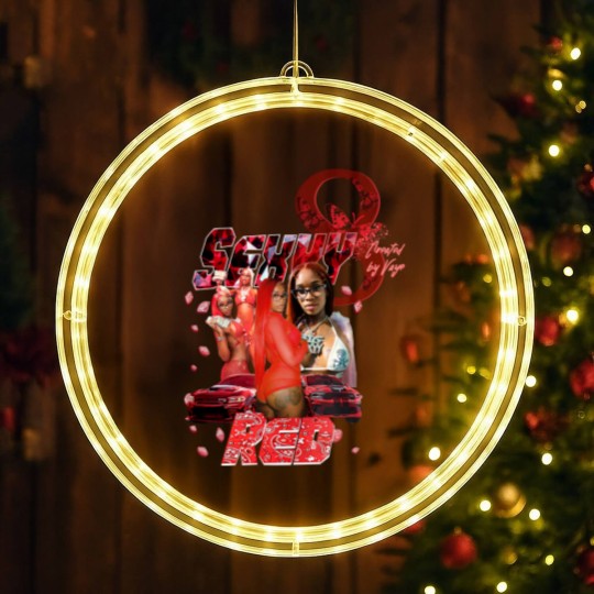 Discover Vintage Sexyy Red LED Christmas Window Lights, Sexyy Red LED Christmas Window Lights, Retro Sexyy Red LED Christmas Window Lights For Fans