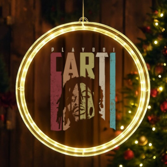 Discover Playboi Carti LED Christmas Window Lights, Playboi Carti Retro LED Christmas Window Lights