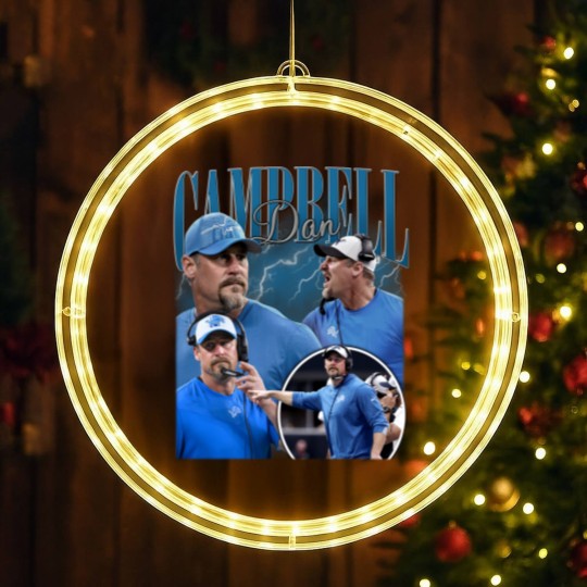 Discover Vintage Dan Campbell LED Christmas Window Lights, LED Christmas Window Lights, LED Christmas Window Lights, Football LED Christmas Window Lights