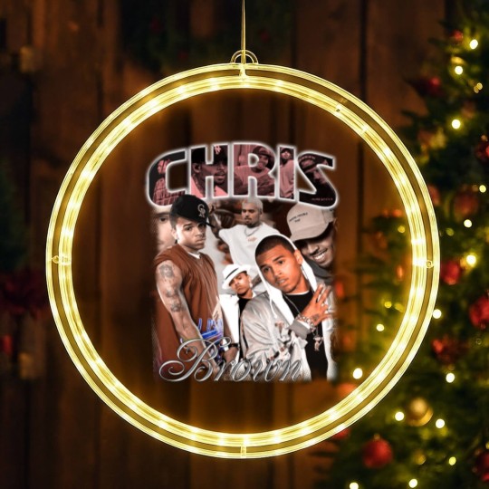 Discover Vintage Chris Brown LED Christmas Window Lights, Chris Brown LED Christmas Window Lights, Chris Brown Hip Hop LED Christmas Window Lights