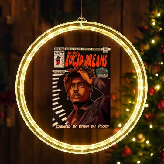 Discover Juice Wrld LED Christmas Window Lights - Lucid Dreams High Quality LED Christmas Window Lights