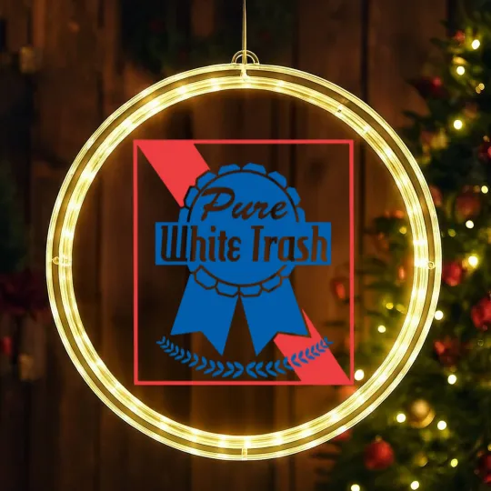 Discover Funny Redneck Gift, Pure White Trash LED Christmas Window Lights