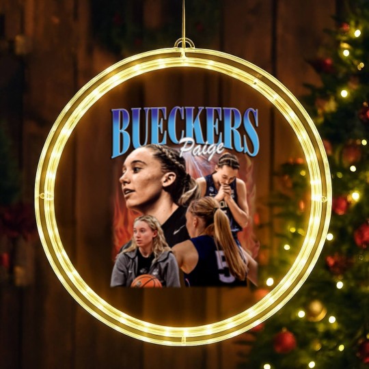 Discover Paige Bueckers LED Christmas Window Lights Basketball Player