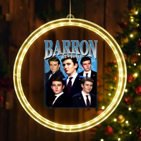 Discover Barron Trump Bootleg LED Christmas Window Lights, Barron Trump LED Christmas Window Lights, Barron Trump Fan