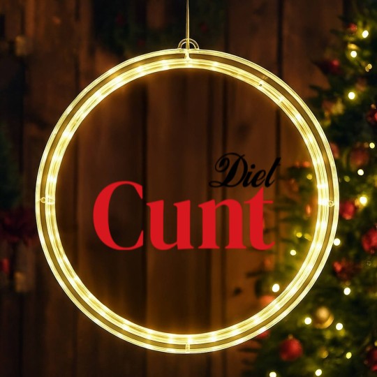 Discover Diet C*nt LED Christmas Window Lights, Cunt LED Christmas Window Lights, Adult Humour Tees, Funny Saying LED Christmas Window Lights