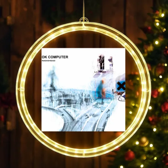 Discover Radiohead Ok Computer Band LED Christmas Window Lights, Music Lovers LED Christmas Window Lights