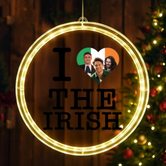 Discover I love heart the irish Niall Horan Hozier Paul Mescal Classic LED Christmas Window Lights