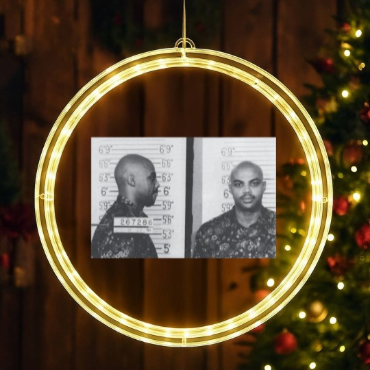 Discover Charles Barkley Mugshot LED Christmas Window Lights, Charles Barkley LED Christmas Window Lights