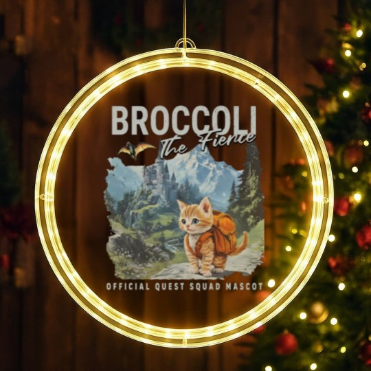Discover Broccoli the Fierce LED Christmas Window Lights, Sworn Protector of the Quest Squad LED Christmas Window Lights, Fourth Wing Inspired