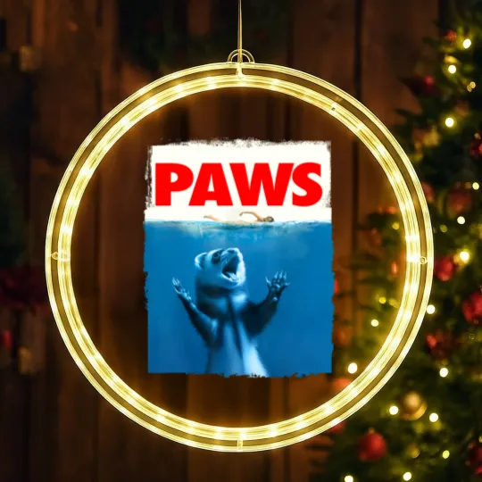 Discover Paws Ferret Funny Ferret Lover LED Christmas Window Lights