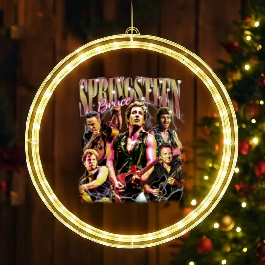 Discover Bruce Springsteen Graphic Bruce Springsteen LED Christmas Window Lights