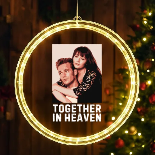 Discover Shannen Doherty Brenda Walsh Luke Perry Dylan McKay LED Christmas Window Lights, RIP Shannen Doherty 1971-2024