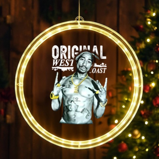Discover Cool TuPac 90s Rap LED Christmas Window Lights, 2Pac LED Christmas Window Lights